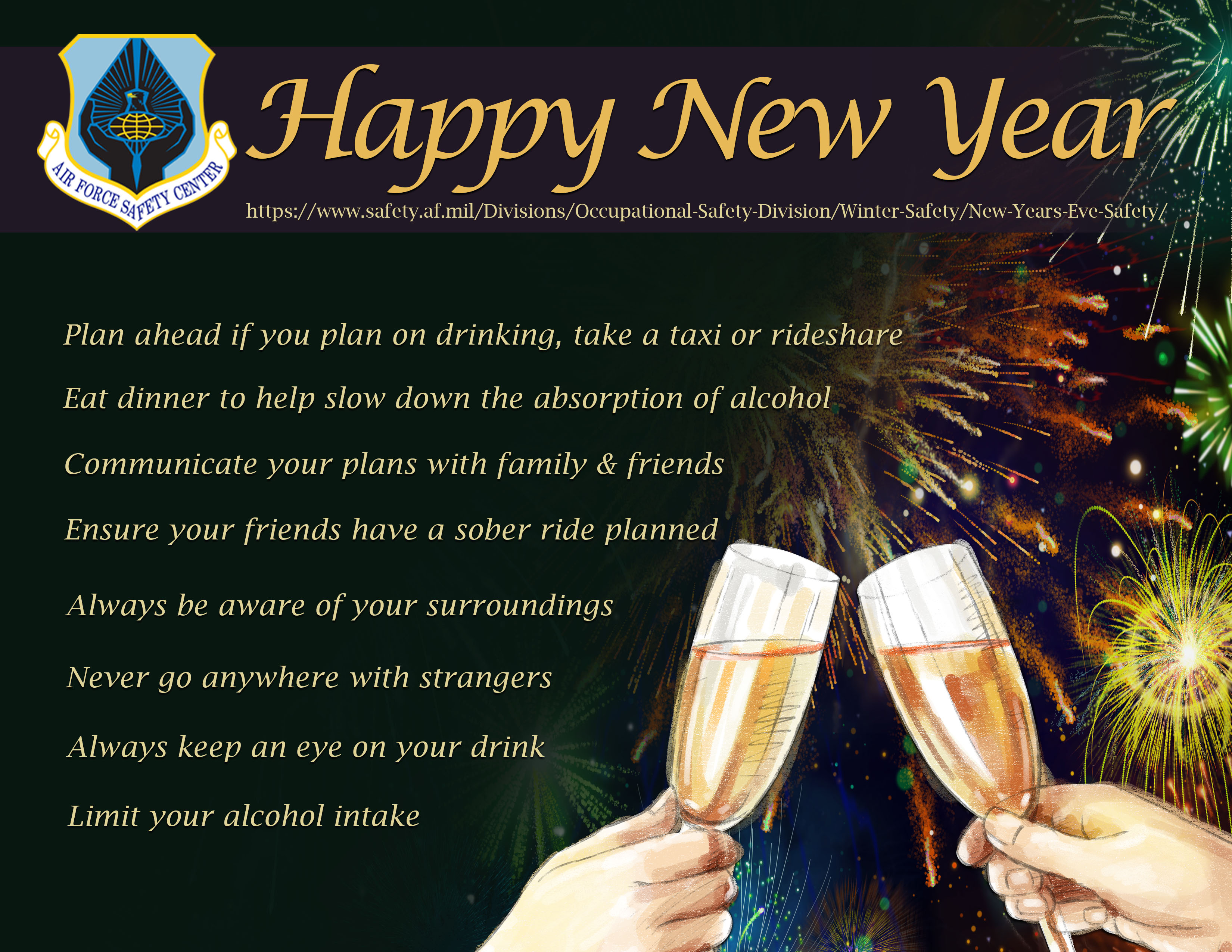 New Years Safety poster